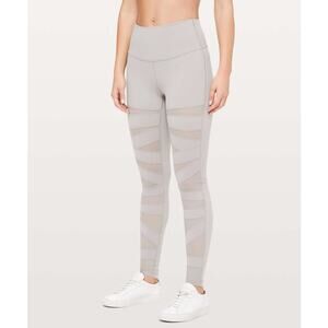 Lululemon Wunder Under Pant High-Rise Leggings Tech Mesh 28" Dark Chrome Gray 6